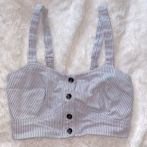 NOLLIE Cropped Buttoned Tank, sz small